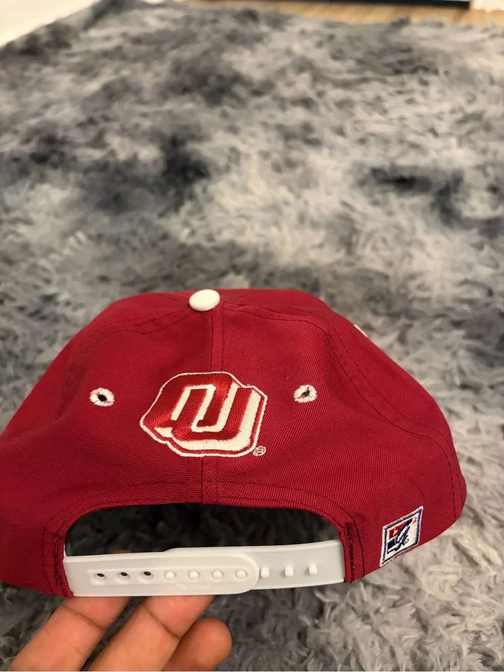 Vintage 90s The Game Oklahoma Sooners Snapback Hat Bar Logo Green Underbrim OU